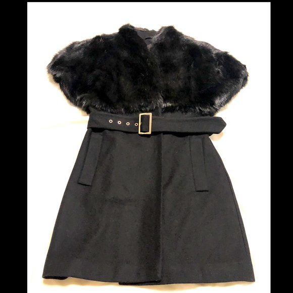 Guess faux Fur Coat/vest Sleeveless Black. Size 4. - Picture 3 of 13